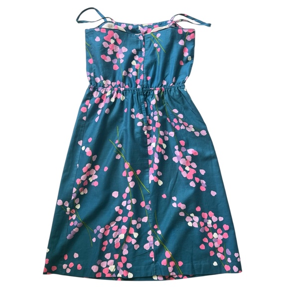 MALIA Honolulu Vtg 1970s Sundress 100% Cotton Size 10 Blue w Light Color Hearts - Picture 6 of 11